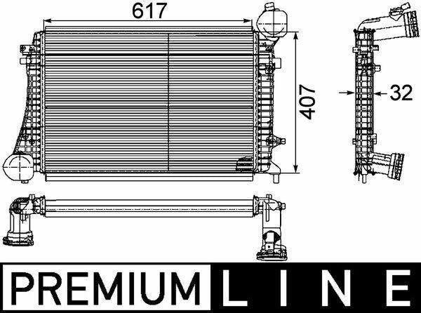 MAHLE CI166000P Turbo Intercooler - Essential Cooling for Caddy, Golf and 2 more models — Turbo & Supercharger