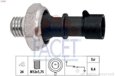 Facet 7.0222 Oil Pressure Switch Corsa F-Astra K B10xfl-F12shl — Switches & Relays