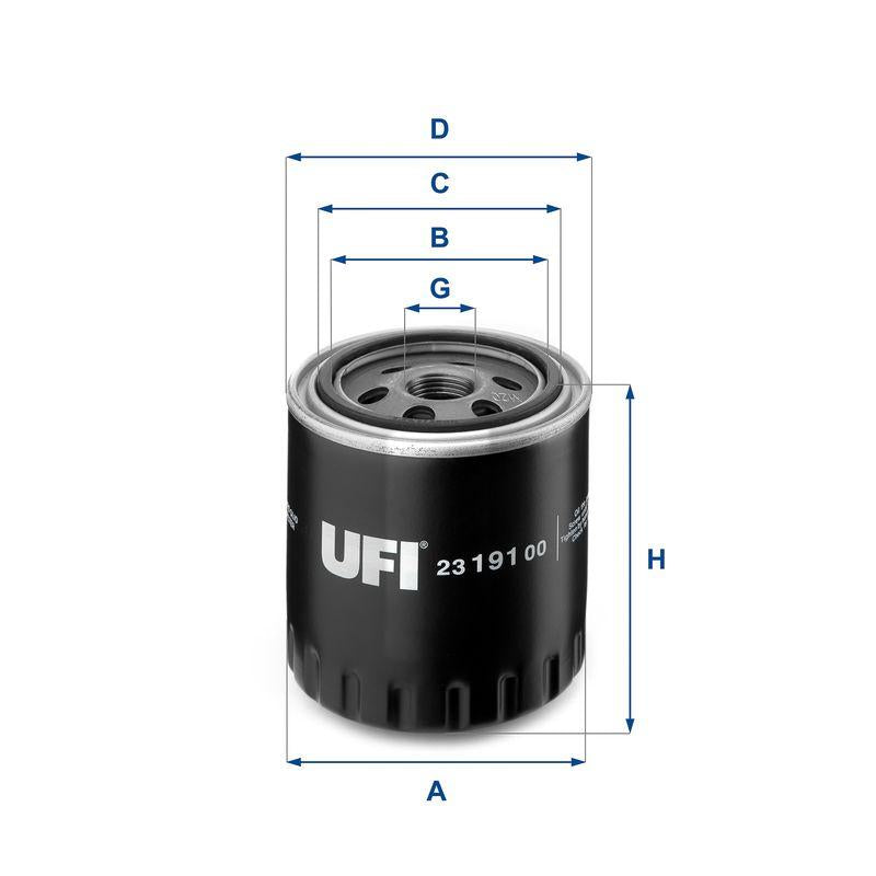 Ufi 23.191.00 Oil Filter (Citroen — Oil Filters