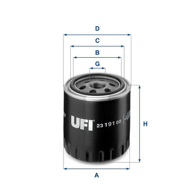 Ufi 23.191.00 Oil Filter (Citroen — Oil Filters