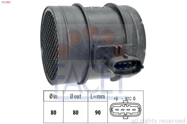 Facet 10.1483 Air Debimetresi Ducato III Iveco Daily-Karsan Jest 2.3 JTD Euro5 14 > Alfa 159-Brer — Engine Management Sensors