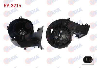Veka 59-3215 Heater Motor Automatic with A/C Opel Vectra C 2002-2008 / Signum 2003-2008 / Saab 9-3 2002 — Heater & Blower