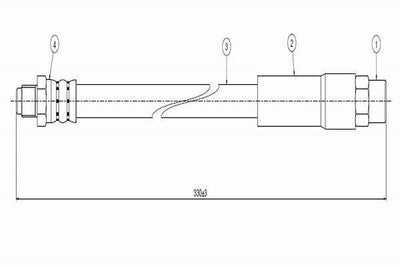 CAVO Brake Hose Rear 04-10 for 5S-E60-E61 6S-E63-E64 - 2 Pack — Brake Hydraulics