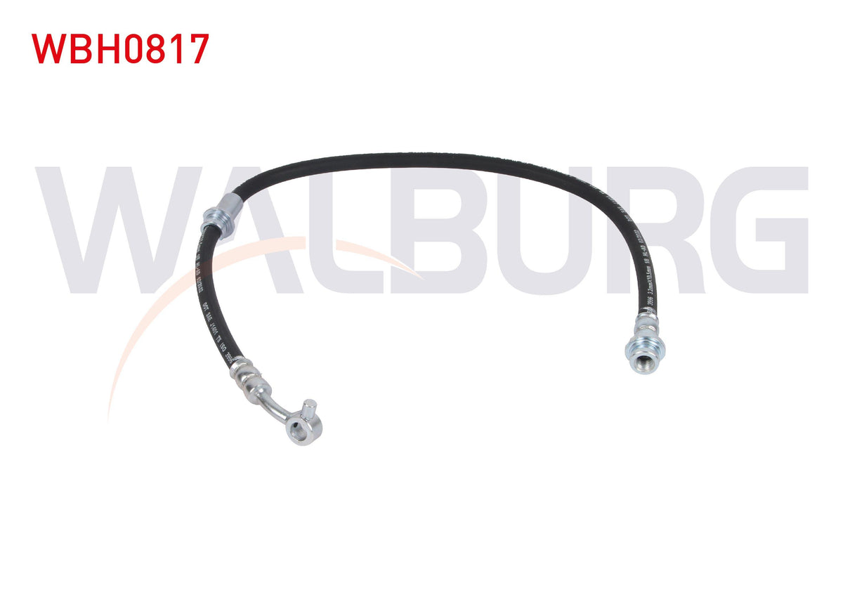 WALBURG WBH0817 Brake Hose Front Left 600mm Nissan Qashqai (J11) 1.2 2014-| Set of 2 — Brake Hydraulics