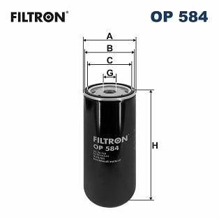 FILTRON OP584 - Oil Filter for Renault T Series 430/460 & Volvo FM — Oil Filters