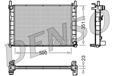 Denso DRM10045 Water Radiator Fiesta / Fusion / Mazda 1.4 / 1.6 Zetec 02 — Radiators & Fans