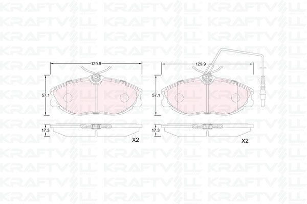 Kraftvoll 07010366 Front Brake Pad P406 Xantia Xu10j2te Es9j4 Ew12j4 (94 04) P306 GTI Xsara Vts Xu10j4rs — Brake Pads