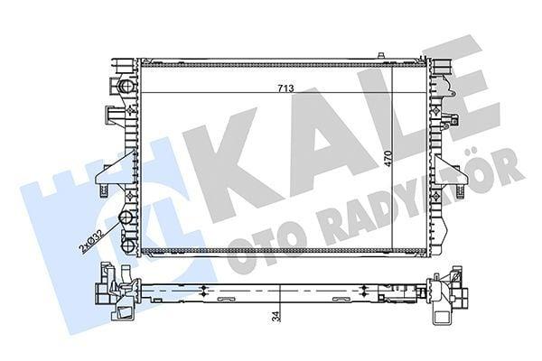 Kale Radiator 356940 - 34mm Mechanical for VW Transporter V & Multivan V — Radiators & Fans