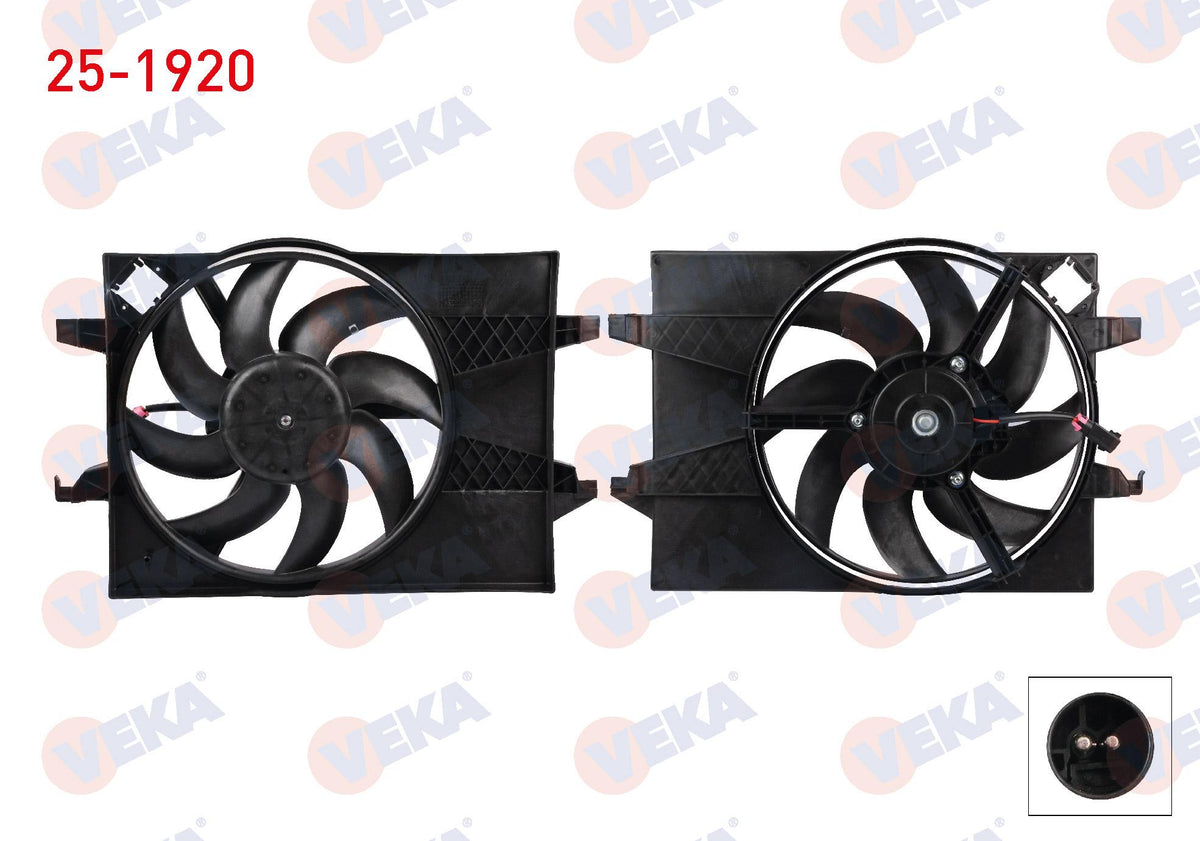 Veka 25-1920 Fan Motor with Shroud Single with Fan Ford Fusion 1.6 2002-2009 — Motors, Pumps & Antennas