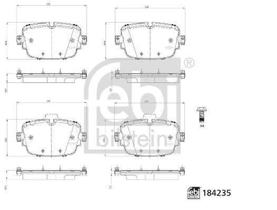 Febi Bilstein 184235 Rear Brake Pad Audi A7 A8 Q8 — Brake Pads