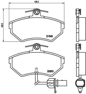 Brembo P85044 Brake Pad Front VW Passat 97-00 Audi A4 95-08 Exeo 94-14 Kablolu — Brake Pads