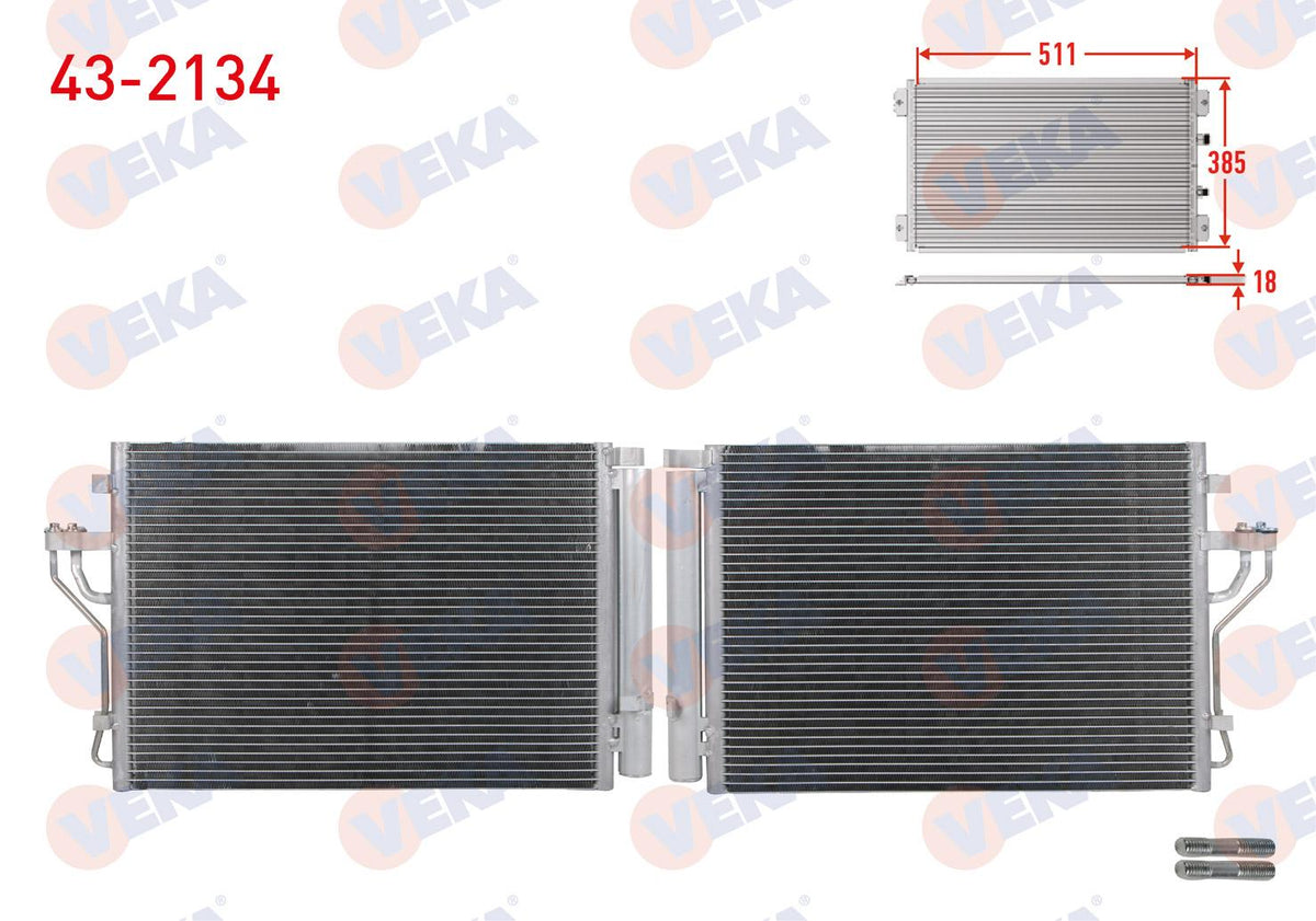 Veka 43-2134 A/C Condenser Hyundai Ix35 (Lm) 2.0 CRDi (Cek Cum. Uretımı) 2010