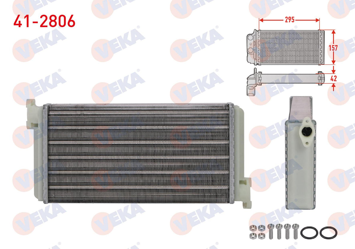 Veka 41-2806 Heater Core Mechanical Mercedes 190 (W201) 2.0-D 2.0-D 2.5-1.8-2.3 1982-1993 — Heater & Blower