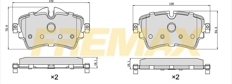 Fremax FBP-2144 Front Brake Pad (Corbon Formula) BMW 2 Series F45-F46 2014-2021-X1 F482014-2022-X2 F39 2018-2023 — Brake Pads