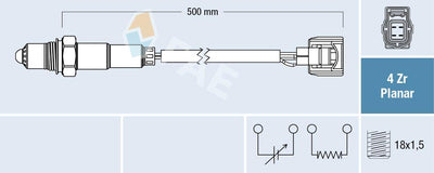 FAE 77505 Sensor Lambda Mercedes W220/W251/W639 M156-M272-M273 06- — Oxygen & Air-Fuel