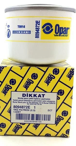 OPAR 8094872E Oil Filter Ducato III Iveco Daily 2.3 JTD 06 > Karsan J10 Jest 2.3 JTD 13 > E4 E5 — Oil Filters