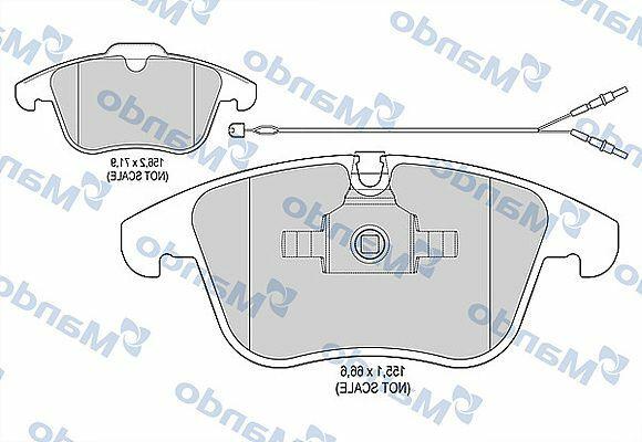 Mando MBF015226 - Brake Pads Set for 07 Freelander II, C5, Mondeo