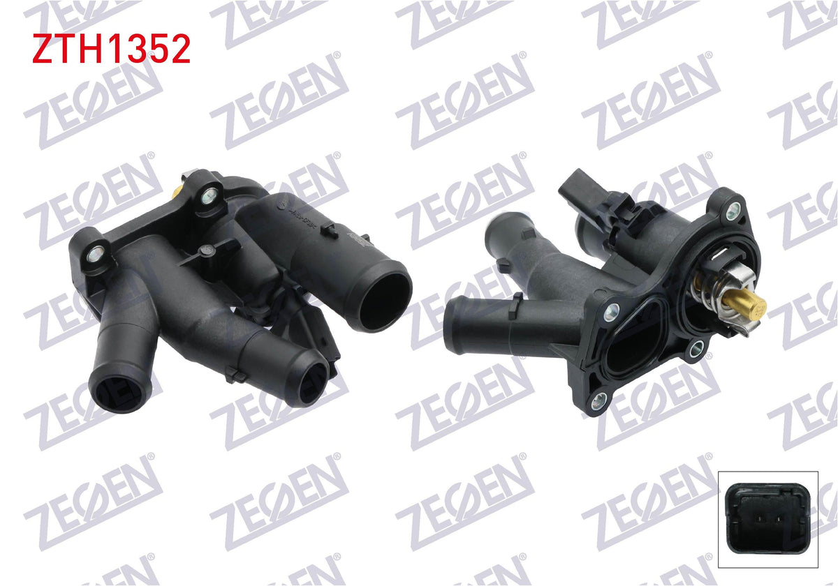 Zegen ZTH1352 Thermostat Complete (with Gasket) 98 C Ford Focus II 1.6 2004-2012 / C-Max 1.6 2007-2010