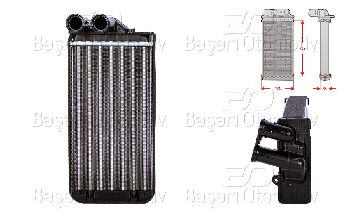 AUTOLUX 3113029-22 Heater Core Mechanical 245X134x35 Peugeot 307 00-07 / Citroen C4 04-11 — Heater & Blower