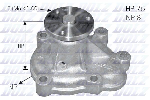 DOLZ O144 Water Pump Astra G Astra H Meriva A Y17dt Z17dth 98 — Water Pump & Thermostat