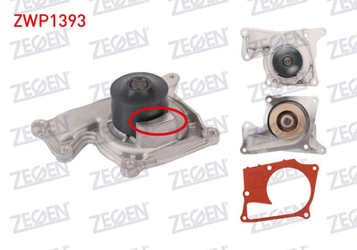Zegen ZWP1393 Water Pump Renault Megane III, IV / Nissan Qashqai 2014-/ Dacia Duster 2009-2012 / Cl — Water Pump & Thermostat