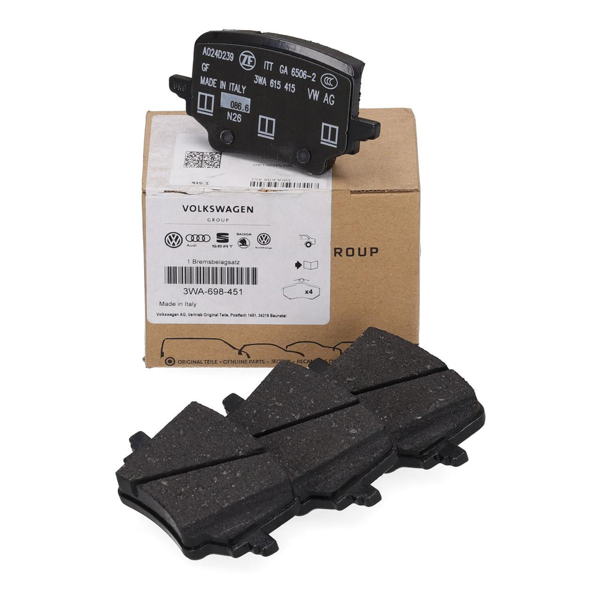 VAG 3WA698451 Volkswagen Skoda Passat B9 Superb 4 Rear Brake Pad Set 1KX 1KZ — Brake Pads