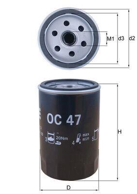 Mahle OC47 Oil Filter Golf III IV Bora Polo Passat Caddy Transporter T5 Jetta A3 A4 Ibiza Leon Octavia 1.6 Akl — Oil Filters