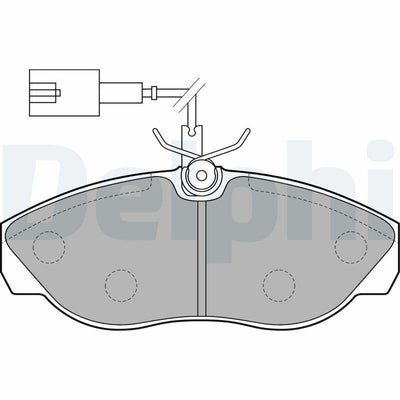 Delphi Front Brake Pad LP1748 - Brake Pad Set for Boxer, Ducato, Jumper — Brake Pads