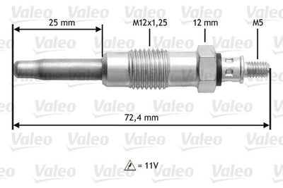 Valeo 345100 Glow Plug Mercedes Om601-602-603 — Coils & Plugs