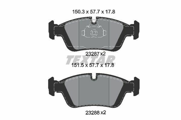 TEXTAR Brake Pad Set E-46-36 Front — Brake Pads