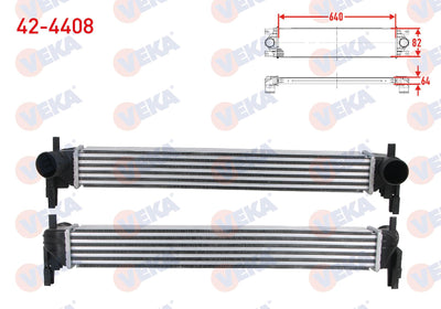 Veka 42-4408 Turbo Radiator (Intercooler) Volkswagen Polo (6R,6C) 1.2 TDI 2009 — Radiators & Fans