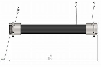 CAVO Brake Hose Rear Transporter T5 — Brake Hydraulics