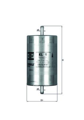 Mahle KL9 Fuel Filter BMW E21/E30/E34/E36 M10-M20-M40-M50 85-95 — Fuel Delivery