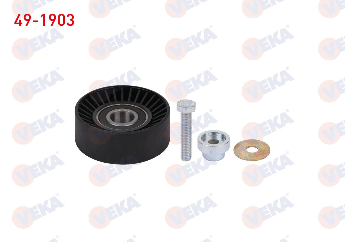 Veka 49-1903 V.Belt Tensioner Bearing Plastic Ford Fiesta III 1.1 70X26 1989-1995 — Pulleys & Tensioners