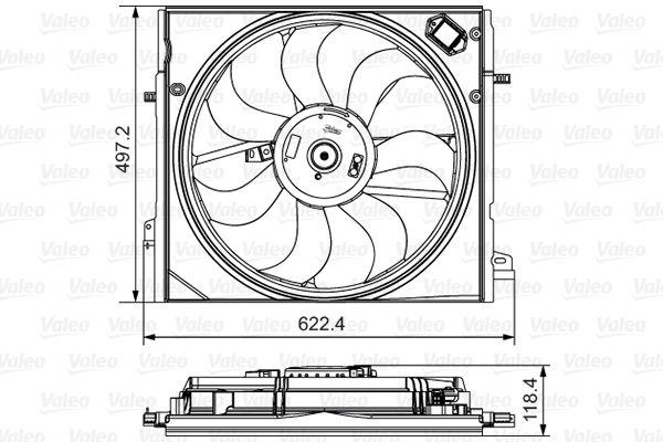 Valeo 698582 Fan Motor + Shroud Nissan Qashqai J11 X-Trail T32 Renault Kadjar 1.5/1.6 dCi 2013- — Motors, Pumps & Antennas
