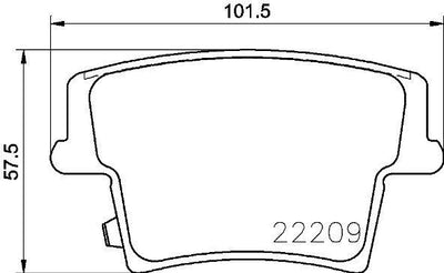 Brembo P11040 Brake Pad Rear Low-Met Chrysler — Brake Pads