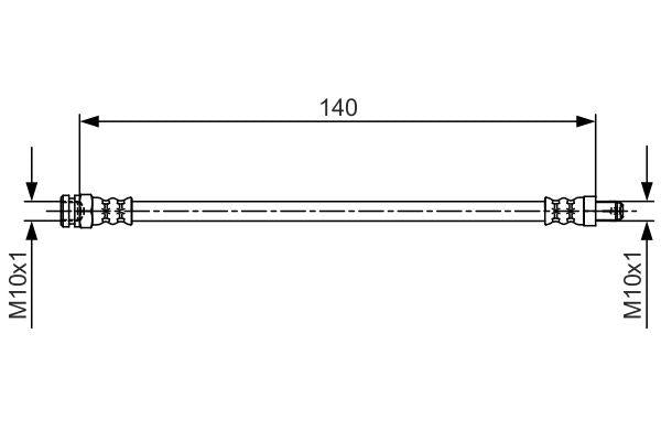 Bosch 1987481706 Brake Hose (Opel — Brake Hydraulics
