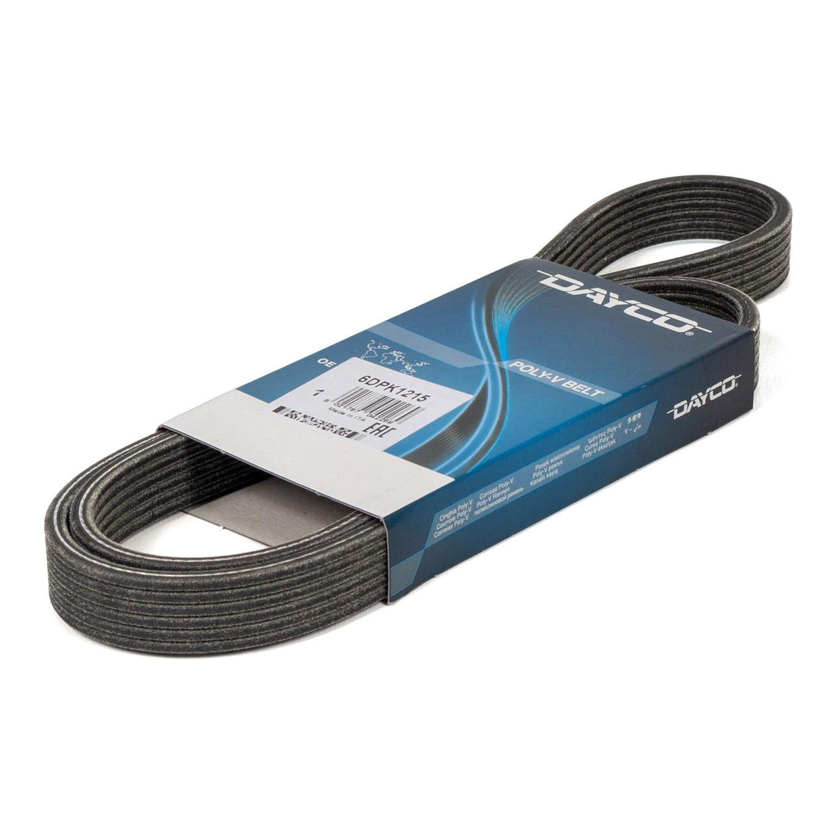 Dayco 6DPK1215 V-Ribbed Belt 6Pk1215 Caddy 1.9 TDI SDI 8V 04-2.0 TDI 8V 07-Transporter T5 1.9 TDI 03-09 — Belts