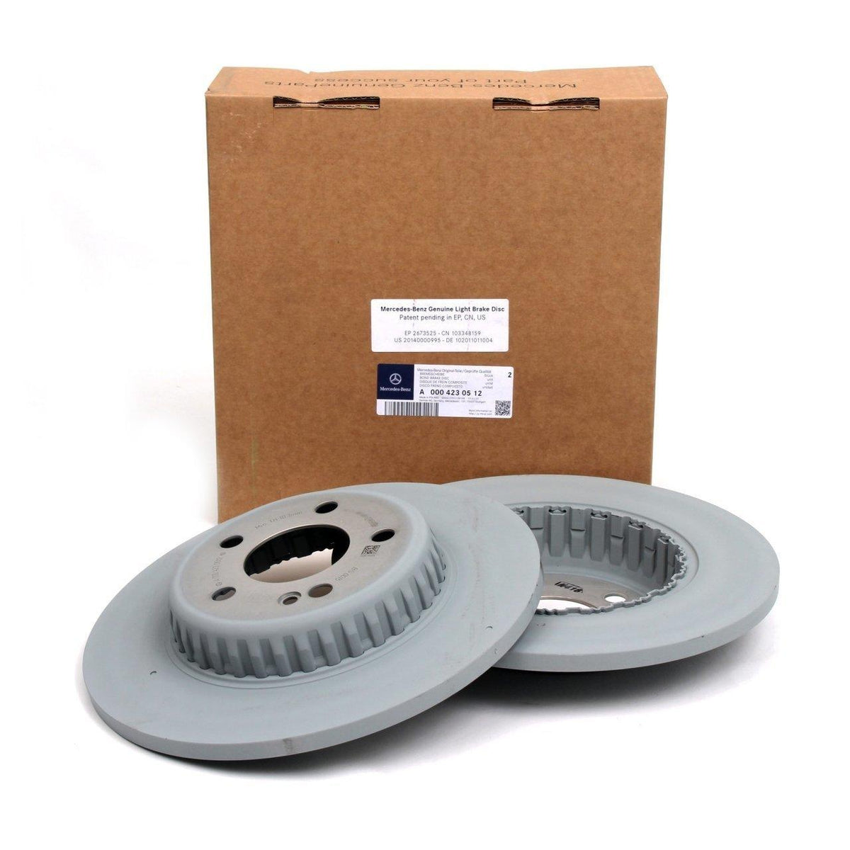 Mercedes-Benz W205 C200 Rear Brake Disc Set - Original OEM Parts — Brake Rotors & Drums