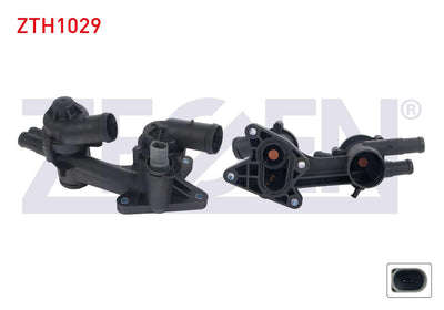 Zegen ZTH1029 Thermostat Complete with Switch 83 C + 105 C VW Golf VI 1.4 TSI 2008-2013 / Jetta III 1.4 TSI 2005-2010 / Seat Leon (1P1) 1.4 TSI 2005-2012 / Audi A3 1.4 TSI 1996-2003
