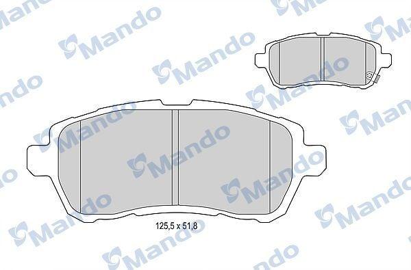 Mando Front Brake Pad Set MBF015524 for 09 Fiesta Mazda — Brake Pads