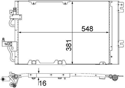 Mahle AC378000S A/C Condenser Astra H Zafira B A16xer Opel Astra H 1.6 Xer — Condensers & Evaporators