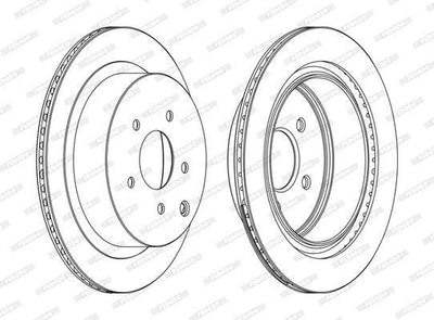 Ferodo DDF1506C Disc Brake Ventilated Type 308 mm Compatible with Peugeot 308 — Brake Rotors & Drums