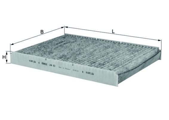 Mahle LAK63 Cabin Air Filter with Carbon Audi A3 / Octavia I / Bora 1.4-1.6-1.8-1.9 TDI-2.0-2.3 — Air & Cabin Filters