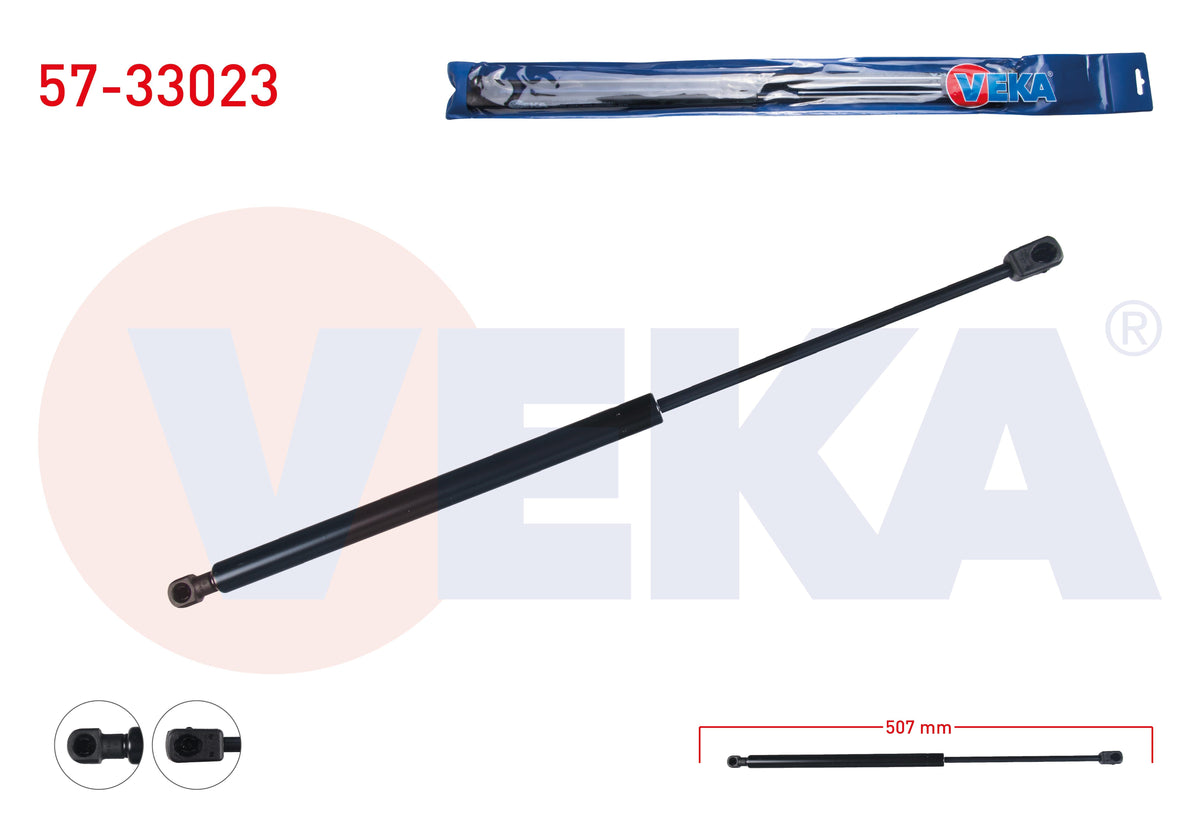 Veka 57-33023 Trunk Gas Strut 507mm / 520N Peugeot 207 Sw 2006-2012 / Fiat Multipla (186) 1999-2010 — Support Rods & Struts