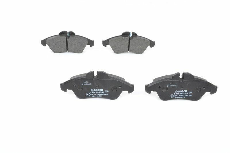 BOSCH 0986495245 Brake Pad Set - Low-Metallic Material — Brake Pads