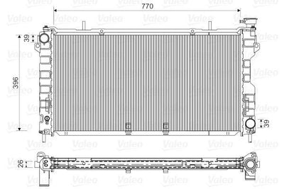 Valeo 732757 Radiator Chrysler Voyager 3.3 / 3.8 01-/ — Radiators & Fans