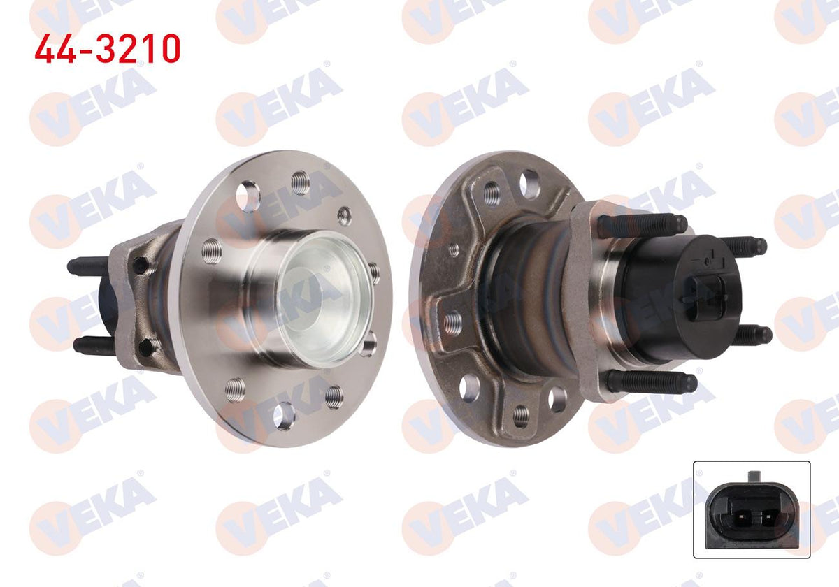 Veka 44-3210 Wheel Hub Left-Right Rear with Bearing Opel Vectra B 1.6i 5 Lug ABS with Sensor 1995-2003 — Hub Assemblies