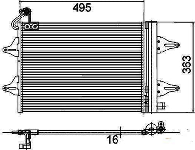 MGA 82150 A/C Condenser (VW Polo 02-10 Seat Ibiza 02-10 Skoda Fabia 00-14) — Condensers & Evaporators