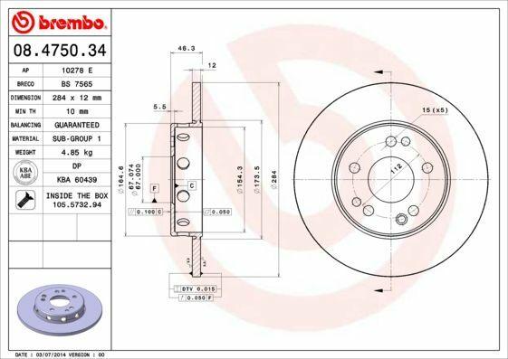 Brembo Brake Discs Front 284 mm - High-Performance for Mercedes W124 Owners and Mechanics — Brake Rotors & Drums